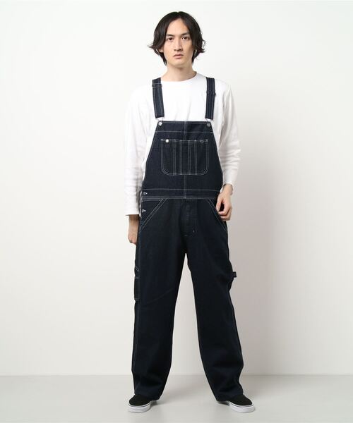 FREE GATE（フリーゲート）の「【WEB限定販売】フリーゲート/FREEGATE デニムオーバーオール（サロペット/オーバーオール・メンズ・ネイビー/ブルー/ブルー系その他・X-LARGE/LARGE/MEDIUM）」の3枚目の写真