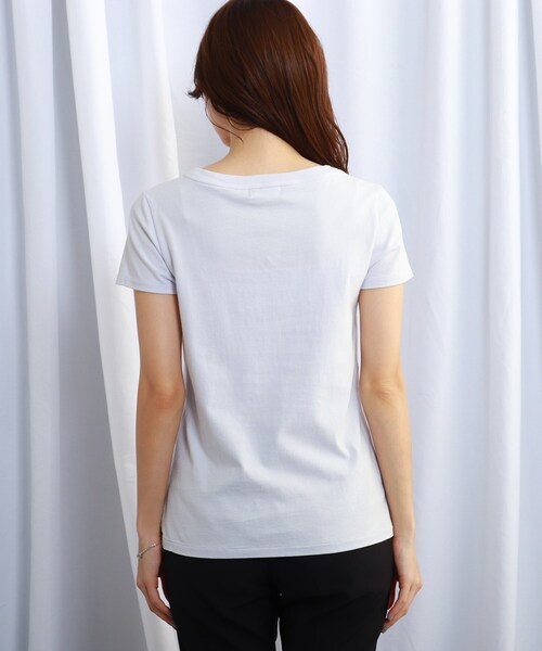 JET（ジェット）の「◆【ウォッシャブル】ベーシックコットンTシャツ（Tシャツ/カットソー・レディース・ピンク系/ブラック/ホワイト/ライトブルー・04/80）」の15枚目の写真