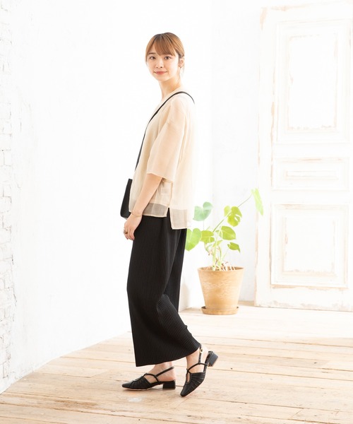 menue(メヌエ)の「シャーリングクロスストラップパンプス(サンダル・レディース・アイボリー/ブラック/ベージュ系その他/パイソン・XS/S/M/L/LL/3L)」の15枚目の写真