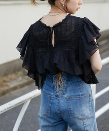 Chico | ピンタック肩フリルシアーブラウス(シャツ/ブラウス)