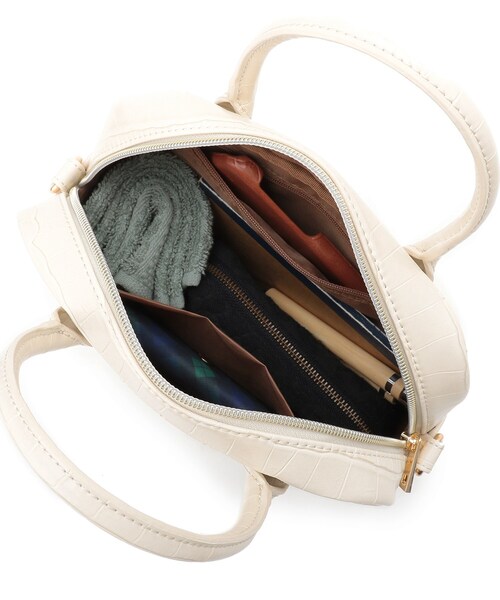 DRESKIP（ドレスキップ）の「◆アソートデザインスクエアショルダー（ショルダーバッグ・レディース・グレー系4/アイボリー系3/キャメル・00）」の12枚目の写真