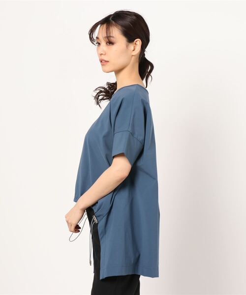 UJOH（ウジョー）の「Ujoh（ウジョ―）フロントドローコードTシャツ（Tシャツ/カットソー・レディース・ブルー/ブラック・2）」の4枚目の写真