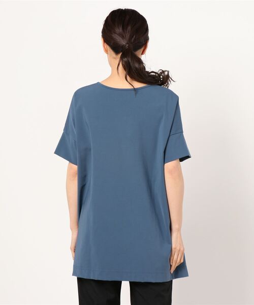 UJOH（ウジョー）の「Ujoh（ウジョ―）フロントドローコードTシャツ（Tシャツ/カットソー・レディース・ブルー/ブラック・2）」の3枚目の写真