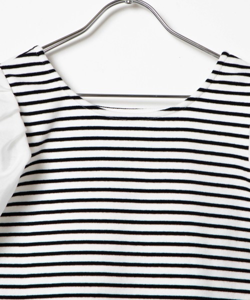 WEGO（ウィゴー）の「WEGO/シアーギャザースリーブトップス（Tシャツ/カットソー・レディース・ブラック/グリーン系その他/ホワイト系その他5/その他1/その他2・FREE）」の7枚目の写真