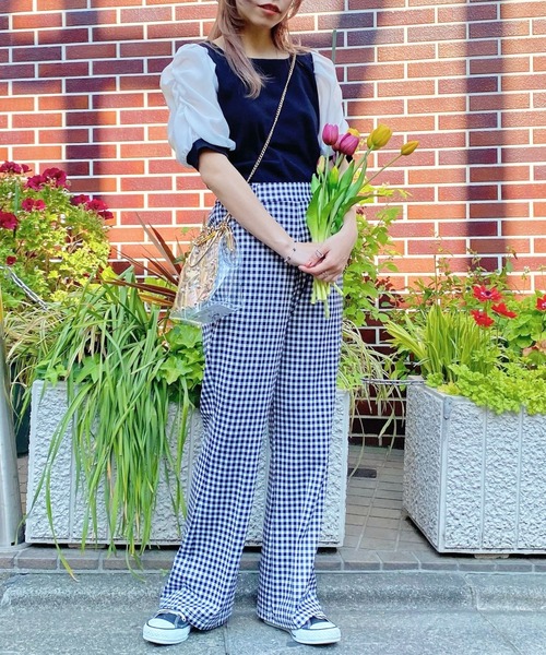 WEGO（ウィゴー）の「WEGO/シアーギャザースリーブトップス（Tシャツ/カットソー・レディース・ブラック/グリーン系その他/ホワイト系その他5/その他1/その他2・FREE）」の13枚目の写真