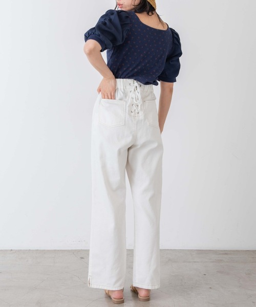 WEGO（ウィゴー）の「WEGO/シアーギャザースリーブトップス（Tシャツ/カットソー・レディース・ブラック/グリーン系その他/ホワイト系その他5/その他1/その他2・FREE）」の18枚目の写真