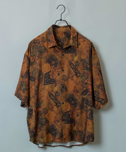 PERK GAPS（パークギャップス）の「PGジョーゼットレトロ半袖シャツ（シャツ/ブラウス・メンズ・ブラック/ブラウン・M/L）」の22枚目の写真