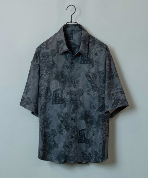 PERK GAPS（パークギャップス）の「PGジョーゼットレトロ半袖シャツ（シャツ/ブラウス・メンズ・ブラック/ブラウン・M/L）」の9枚目の写真