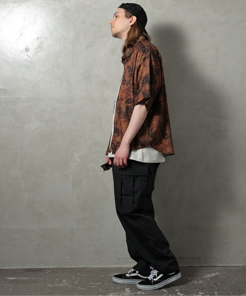 PERK GAPS（パークギャップス）の「PGジョーゼットレトロ半袖シャツ（シャツ/ブラウス・メンズ・ブラック/ブラウン・M/L）」の19枚目の写真