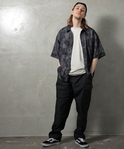 PERK GAPS（パークギャップス）の「PGジョーゼットレトロ半袖シャツ（シャツ/ブラウス・メンズ・ブラック/ブラウン・M/L）」の18枚目の写真