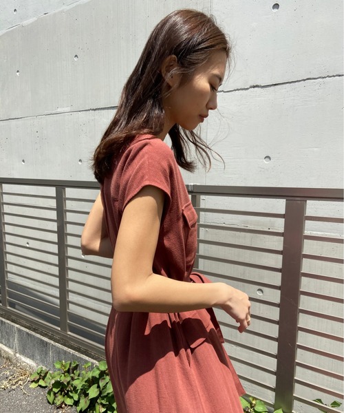 AZUL ENCANTO（アズールエンカント）の「ミリタリーリボンワンピース（ワンピース・レディース・ベージュ/カーキ/ボルドー・FREE）」の10枚目の写真