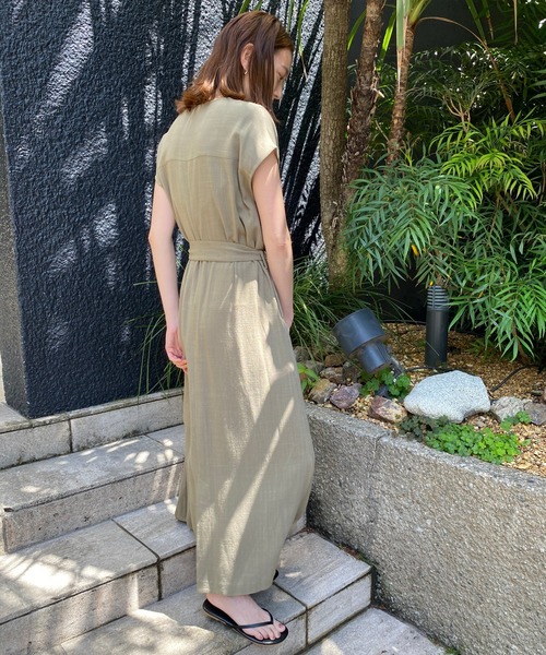 AZUL ENCANTO（アズールエンカント）の「ミリタリーリボンワンピース（ワンピース・レディース・ベージュ/カーキ/ボルドー・FREE）」の13枚目の写真