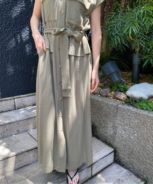 AZUL ENCANTO（アズールエンカント）の「ミリタリーリボンワンピース（ワンピース・レディース・ベージュ/カーキ/ボルドー・FREE）」の16枚目の写真