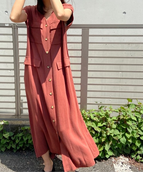 AZUL ENCANTO（アズールエンカント）の「ミリタリーリボンワンピース（ワンピース・レディース・ベージュ/カーキ/ボルドー・FREE）」の11枚目の写真