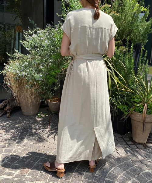 AZUL ENCANTO（アズールエンカント）の「ミリタリーリボンワンピース（ワンピース・レディース・ベージュ/カーキ/ボルドー・FREE）」の9枚目の写真