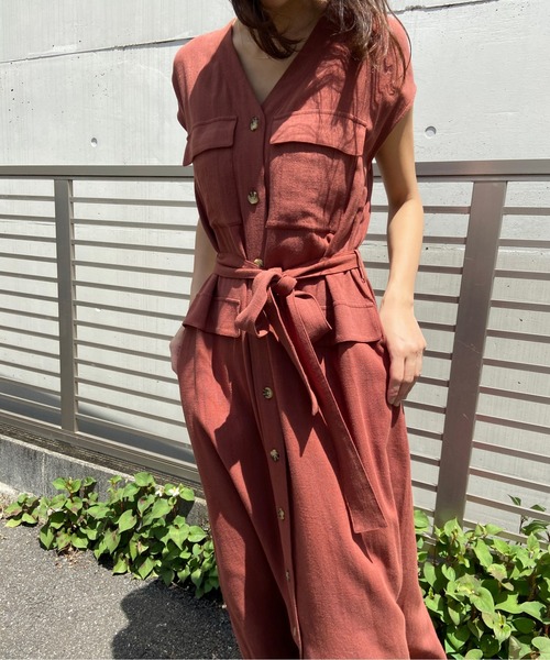 AZUL ENCANTO（アズールエンカント）の「ミリタリーリボンワンピース（ワンピース・レディース・ベージュ/カーキ/ボルドー・FREE）」の20枚目の写真