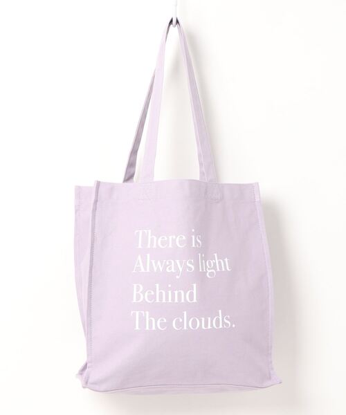 ehka sopo(エヘカソポ)の「キャンバスロゴスクエアトートバッグ(トートバッグ・レディース・ラベンダー/キナリ/キャメル・フリ-)」の3枚目の写真