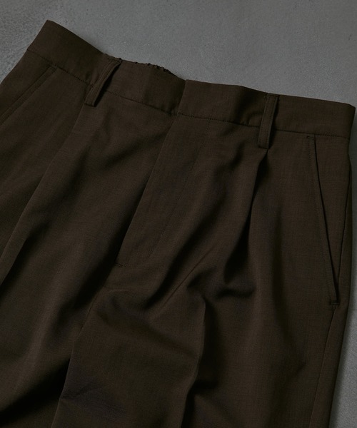 PUBLUX（パブリュクス）の「【PUBLUX/パブリュクス×ベルエポック】　センタープレスワイドパンツ/ユニセックス（スラックス・メンズ・ブルー/オリーブ/ブラウン/ブラック/ホワイト・MEDIUM/SMALL/LARGE）」の13枚目の写真