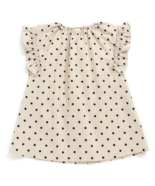 Seraph（セラフ）の「/4色3柄ボックスシルエットサックワンピ（ワンピース・キッズ・ピンク/ベージュ/ネイビー/イエロー・80/110/120/100/95/130/90/140）」の2枚目の写真