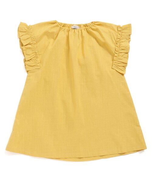 Seraph（セラフ）の「/4色3柄ボックスシルエットサックワンピ（ワンピース・キッズ・ピンク/ベージュ/ネイビー/イエロー・80/110/120/100/95/130/90/140）」の3枚目の写真