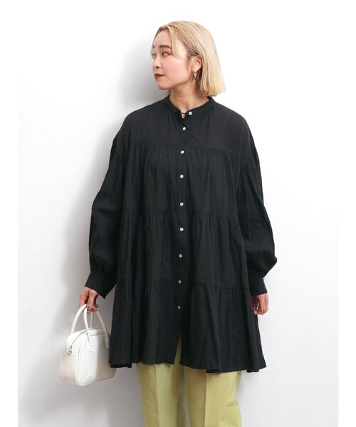 Ungrid（アングリッド）の「【WEB限定】ティアードミニワンピース（ワンピース・レディース・ブラック/オフホワイト/オレンジ/ライトイエロー・FREE）」の11枚目の写真