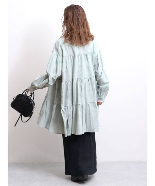 Ungrid（アングリッド）の「【WEB限定】ティアードミニワンピース（ワンピース・レディース・ブラック/オフホワイト/オレンジ/ライトイエロー・FREE）」の16枚目の写真