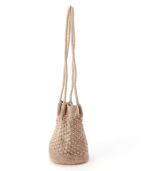 pink adobe(ピンクアドベ)の「◆つまみショルダーニットバッグ(ショルダーバッグ・レディース・ブラック/グレー/シルバー/グリーン/アイボリー/ブロンズ・00)」の18枚目の写真