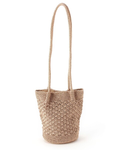 pink adobe(ピンクアドベ)の「◆つまみショルダーニットバッグ(ショルダーバッグ・レディース・ブラック/グレー/シルバー/グリーン/アイボリー/ブロンズ・00)」の16枚目の写真