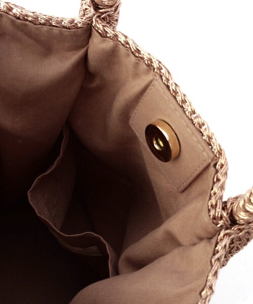 pink adobe(ピンクアドベ)の「◆つまみショルダーニットバッグ(ショルダーバッグ・レディース・ブラック/グレー/シルバー/グリーン/アイボリー/ブロンズ・00)」の21枚目の写真