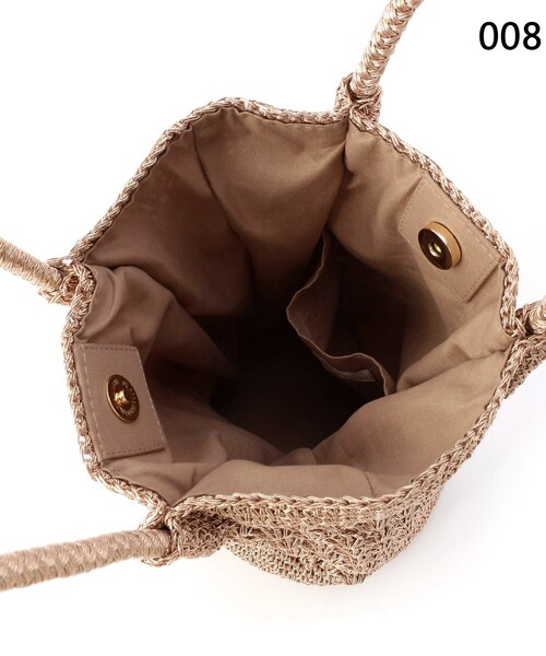 pink adobe(ピンクアドベ)の「◆つまみショルダーニットバッグ(ショルダーバッグ・レディース・ブラック/グレー/シルバー/グリーン/アイボリー/ブロンズ・00)」の8枚目の写真