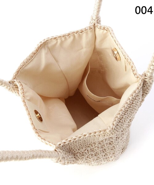 pink adobe(ピンクアドベ)の「◆つまみショルダーニットバッグ(ショルダーバッグ・レディース・ブラック/グレー/シルバー/グリーン/アイボリー/ブロンズ・00)」の15枚目の写真