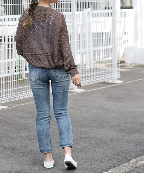 ARCANUM DESIGN（アルカナムデザイン）の「ARL 7G KNIT ﾓﾓﾝｶﾞｶｰﾃﾞｨｶﾞﾝ（カーディガン/ボレロ・レディース・ブラック/グレー/モカ・FREE）」の14枚目の写真