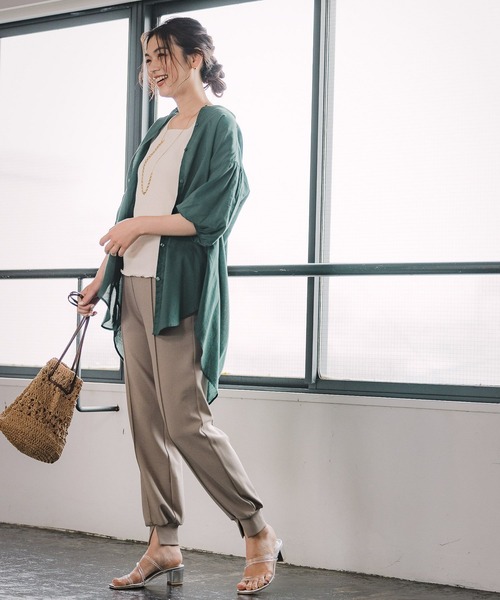 GLOBAL WORK(グローバルワーク)の「フロントスリットジョグパンツ/948695(その他パンツ・レディース・ベージュ系その他3/ブラック・MEDIUM/LARGE)」の22枚目の写真