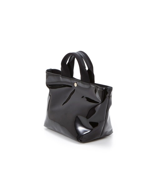 TOPKAPI（トプカピ）の「エナメル ミニトートバッグ GEL ジェル プレーン M（トートバッグ・レディース・ブラック/ライトベージュ・FREE）」の3枚目の写真