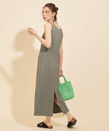 BY Iラインノースリーブロングワンピース -ウォッシャブル- ∴◆