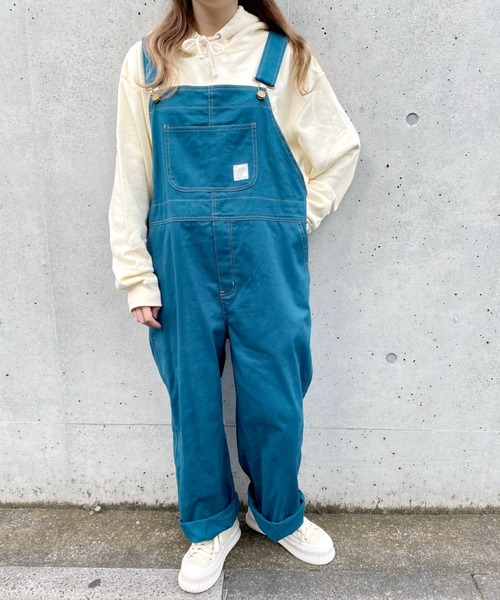 nemne store（ネンネストア）の「あの子の古着っぽオーバーオール（サロペット/オーバーオール・レディース・グレー/インディゴブルー/ミント/アイボリー/ブラック/ベージュ/ブルーグリーン/カーキ・MEDIUM/SMALL）」の8枚目の写真