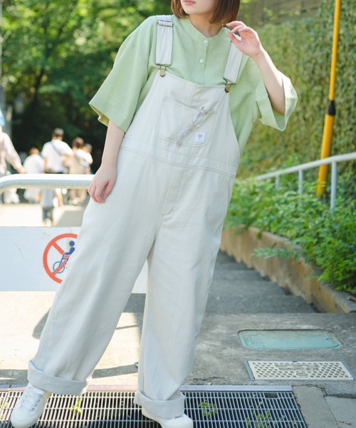 nemne store（ネンネストア）の「あの子の古着っぽオーバーオール（サロペット/オーバーオール・レディース・グレー/インディゴブルー/ミント/アイボリー/ブラック/ベージュ/ブルーグリーン/カーキ・MEDIUM/SMALL）」の9枚目の写真