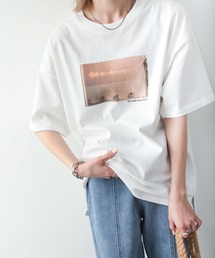 半袖アソートフォトプリントTシャツ