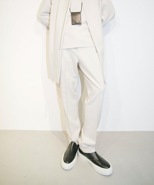 ATTACHMENT（アタッチメント）の「PE/RY DOUBLE CLOTH CENTER CREASE TROUSERS（スラックス・メンズ・ブラック/ブラウン/オフホワイト・1/2/3）」の7枚目の写真