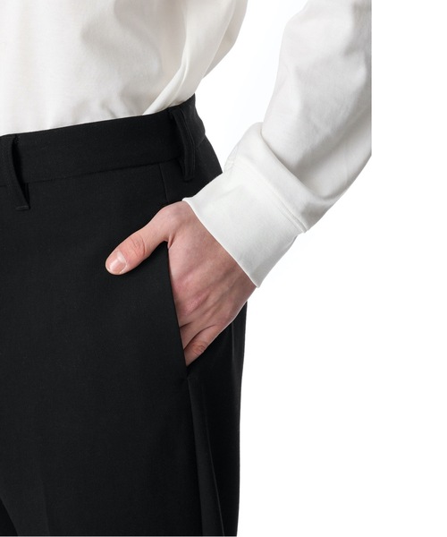 ATTACHMENT（アタッチメント）の「PE/RY DOUBLE CLOTH CENTER CREASE TROUSERS（スラックス・メンズ・ブラック/ブラウン/オフホワイト・1/2/3）」の10枚目の写真