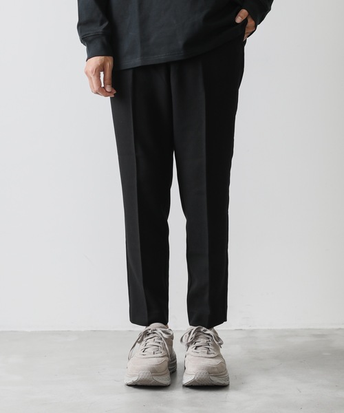 ATTACHMENT（アタッチメント）の「PE/RY DOUBLE CLOTH CENTER CREASE TROUSERS（スラックス・メンズ・ブラック/ブラウン/オフホワイト・1/2/3）」の13枚目の写真