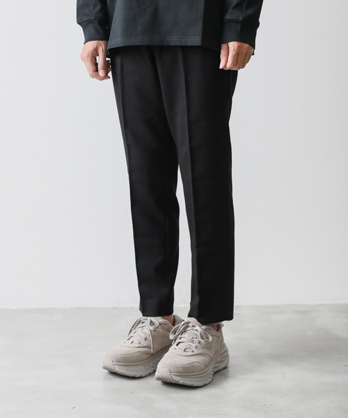 ATTACHMENT（アタッチメント）の「PE/RY DOUBLE CLOTH CENTER CREASE TROUSERS（スラックス・メンズ・ブラック/ブラウン/オフホワイト・1/2/3）」の14枚目の写真
