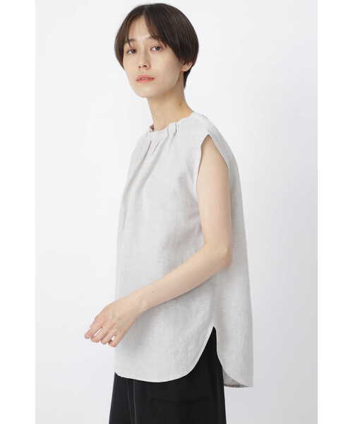 human woman(ヒューマンウーマン)の「ノースリーブギャザーブラウス(シャツ/ブラウス・レディース・ホワイト系その他/ベージュ系その他・MEDIUM)」の21枚目の写真