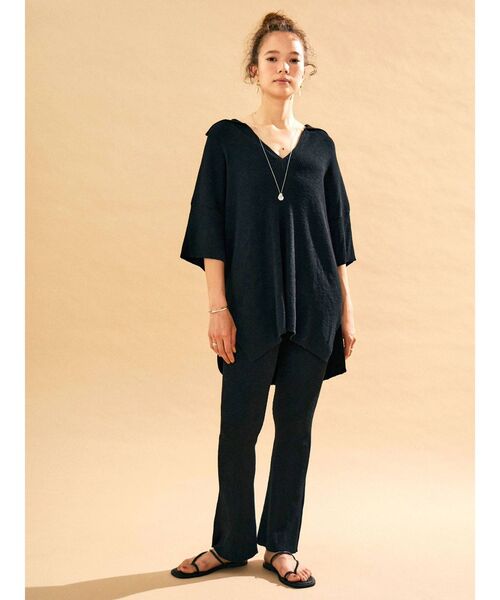 Ungrid(アングリッド)の「ハーフスリーブ襟ニット(ニット/セーター・レディース・ブラック/アイボリー/ブラウン・FREE)」の11枚目の写真