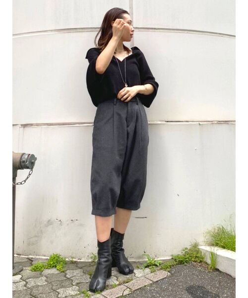 Ungrid(アングリッド)の「ハーフスリーブ襟ニット(ニット/セーター・レディース・ブラック/アイボリー/ブラウン・FREE)」の21枚目の写真