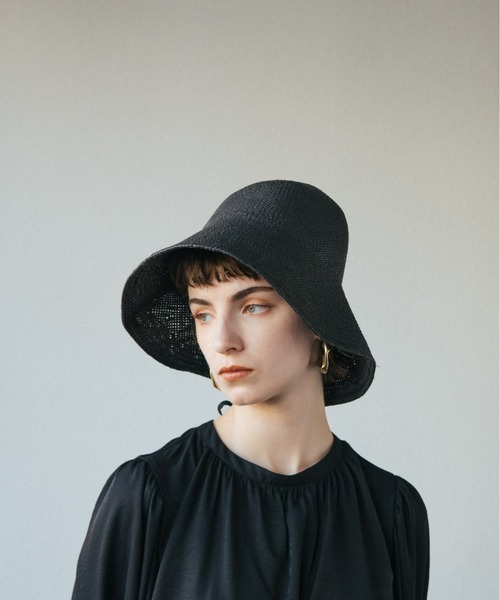 ★美品★ tocit Sheer ストローハット black 黒 ☆美品☆ tocit Sheer ストローハット black 黒 tocitハット Sheer