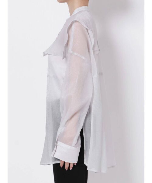 MURUA(ムルーア)の「セーラーシアーオーバーシャツ(シャツ/ブラウス・レディース・ホワイト/ブラック/ピンク/グリーン・FREE)」の19枚目の写真