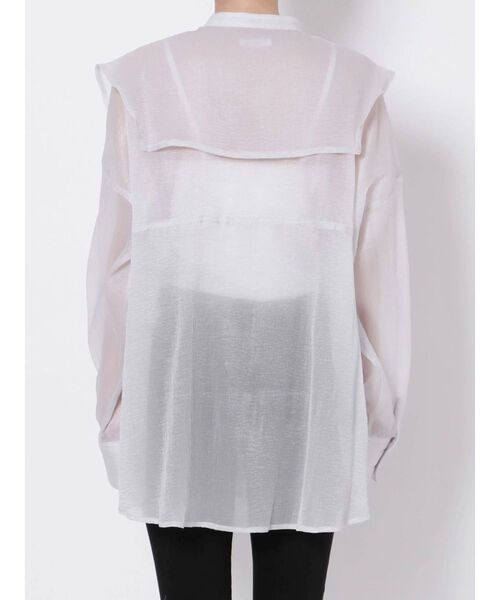 MURUA(ムルーア)の「セーラーシアーオーバーシャツ(シャツ/ブラウス・レディース・ホワイト/ブラック/ピンク/グリーン・FREE)」の20枚目の写真