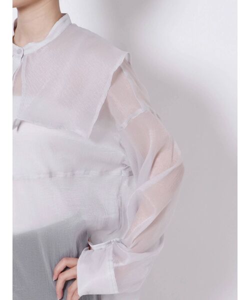 MURUA(ムルーア)の「セーラーシアーオーバーシャツ(シャツ/ブラウス・レディース・ホワイト/ブラック/ピンク/グリーン・FREE)」の22枚目の写真