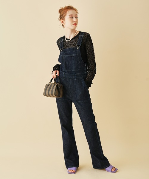 MADEMOISELLE ROPE'(マドモアゼル ロペ)の「<春まで使える>ストレッチフラワーレースプルオーバー(Tシャツ/カットソー・レディース・ホワイト/ブラック/オフホワイト/ブルー系その他6・38)」の18枚目の写真